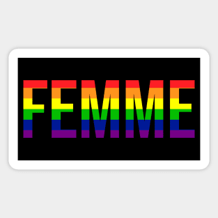 Femme // Butch Lesbian Gay Pride Rainbow Type Sticker